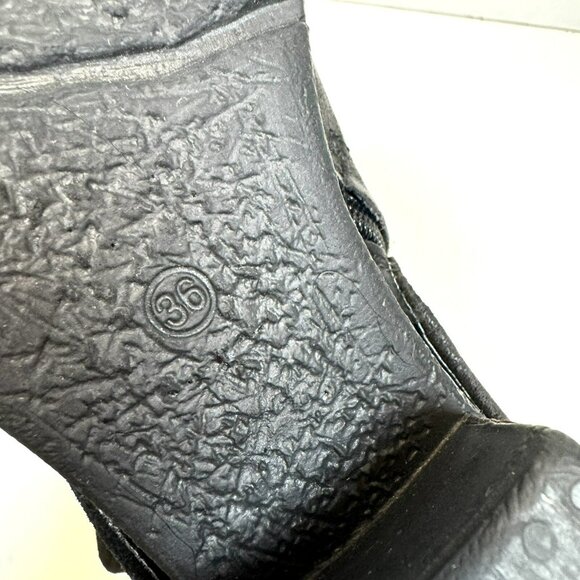 Miz Mooz Ankle Boots Womens Size 36 US 6 Black Leather Harness Buckle Moto - Picture 8 of 8